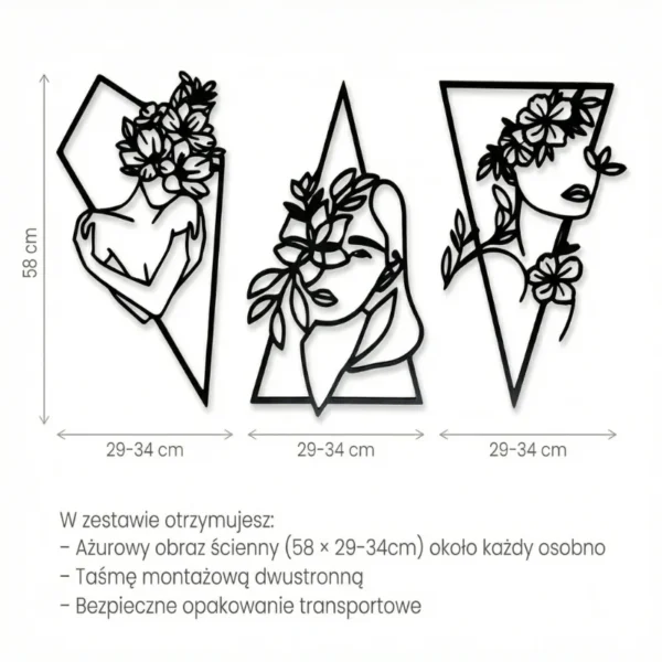 8 Kobieta w Kwiatach - Tryptyk